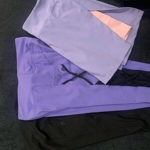 POP Fit all 3 items: 1x Black leggings, 1x lavender leggings, 1x skort
